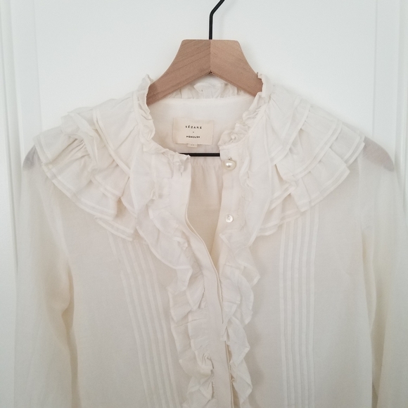 Sezane Manoush Shirt Size 2 - Picture 3 of 6